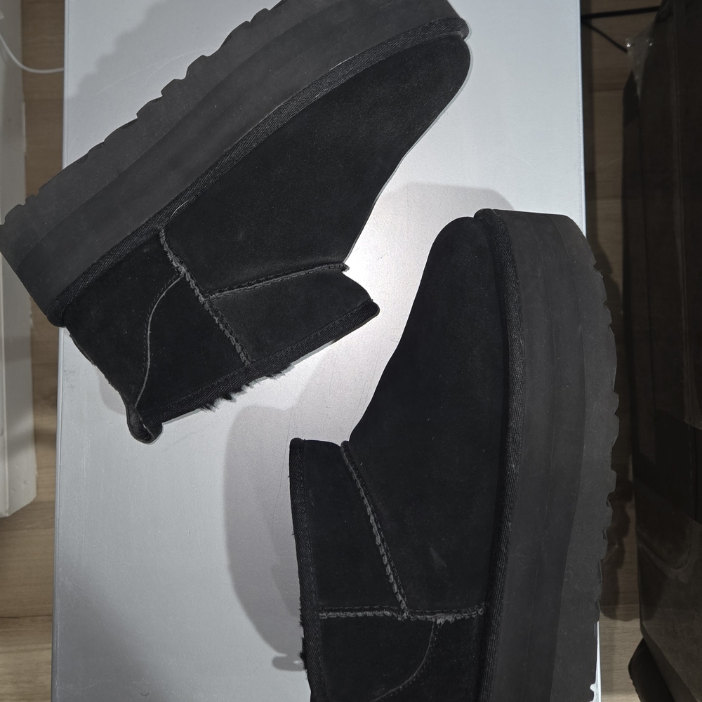 UGG Black Suede Ankle Booties